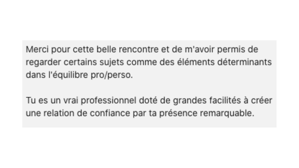Témoignage client